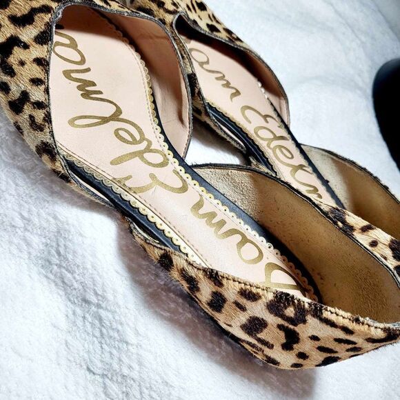 SAM EDELMAN SIZE 7 Leopard print Flat lightly used - Picture 5 of 7